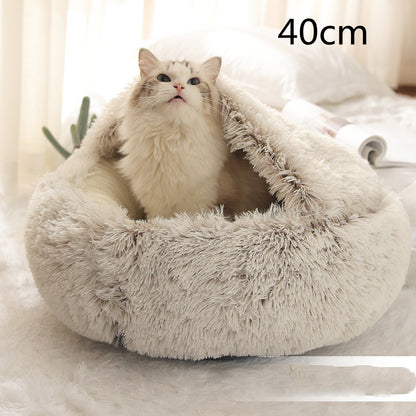 2 In 1 Dog And Cat Soft Long Plush Bed