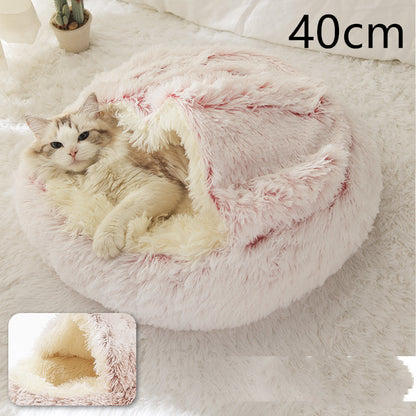 2 In 1 Dog And Cat Soft Long Plush Bed