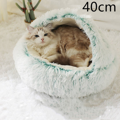 2 In 1 Dog And Cat Soft Long Plush Bed