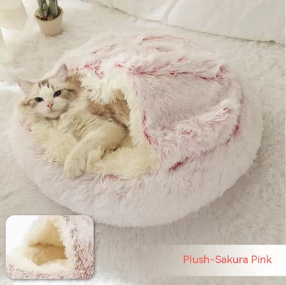 2 In 1 Dog And Cat Soft Long Plush Bed