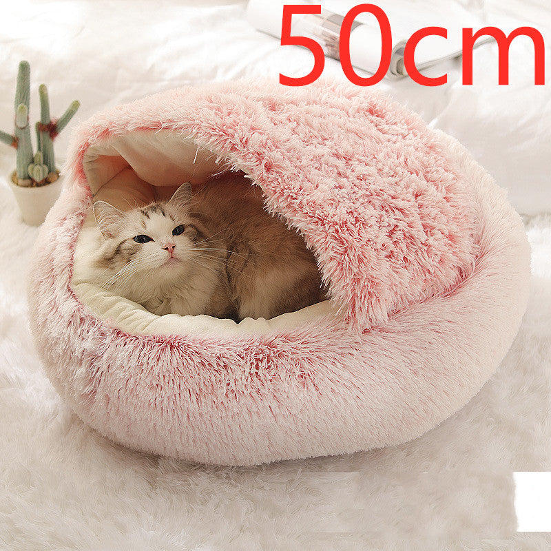 2 In 1 Dog And Cat Soft Long Plush Bed