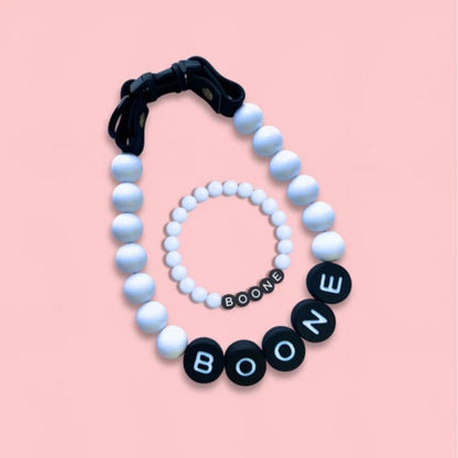 Custom Dog Collar With Bracelet Set