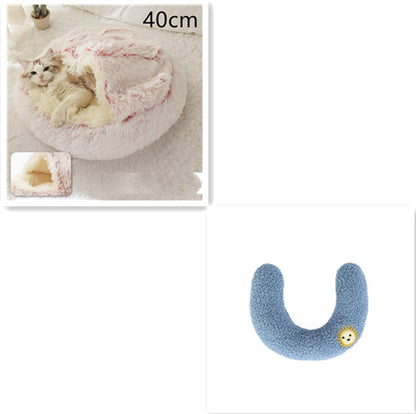 2 In 1 Dog And Cat Soft Long Plush Bed