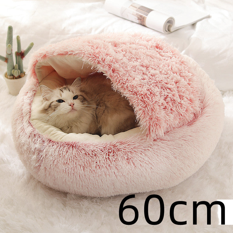 2 In 1 Dog And Cat Soft Long Plush Bed