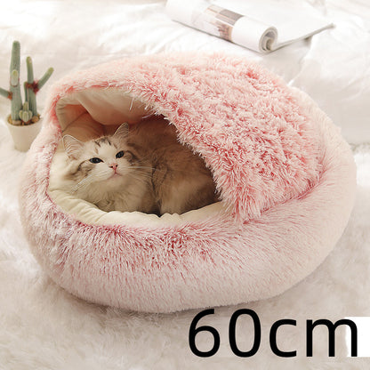 2 In 1 Dog And Cat Soft Long Plush Bed